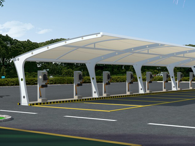 充電樁車棚膜結構